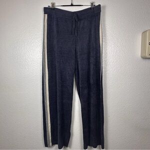 Barefoot Dreams Women’s Multi Stripe Wide Leg Pant Indigo Size XL